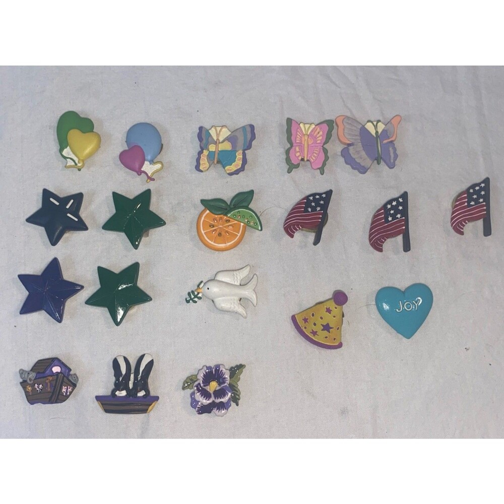 19  button Snap Covers Clothes butterfly flag Noah’s ark party fruit Crafts  RT